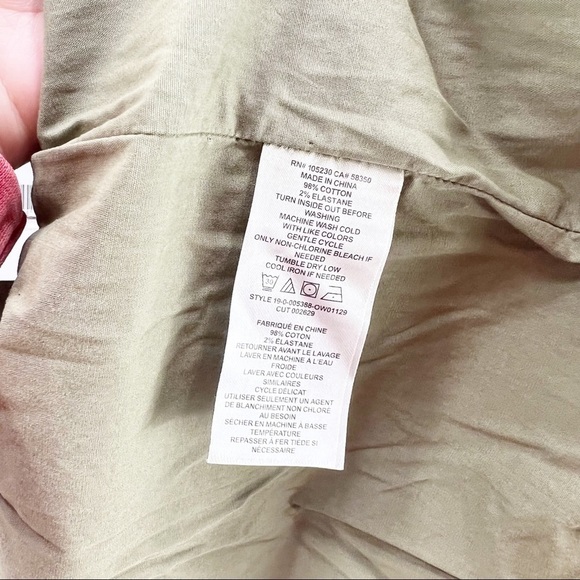 Joie Jenita Stretch Cotton Field Jacket Utility Green Zip Size Large L NWT - Picture 10 of 11